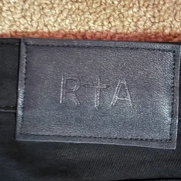 Leather Rta Jeans RtA Black Skinny Jeans with Distressed Knees